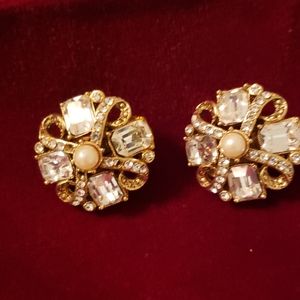 Vintage gold rhinestone